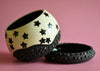 Black star planter w/ drainage dish