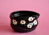 Black flower matcha bowl 1