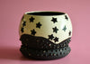 Black star planter w/ drainage dish