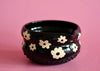 Black flower matcha bowl 2