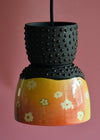 Rainbow flower pendant light