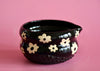Black flower matcha bowl 2