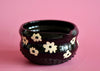 Black flower matcha bowl 1