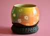 Rainbow Flower planter w/ drainage dish
